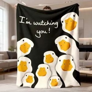 2026 New Arrival Flannel Blanket 1Pc Comfortable Flamingo Print Throw Blanket, 200250G Polyester, Allseason, Antiallergen, Machine Washable, Durable, Soft, Cozy, Multipurpose For Sofa, Bed, Office Nap, Camping, Travel