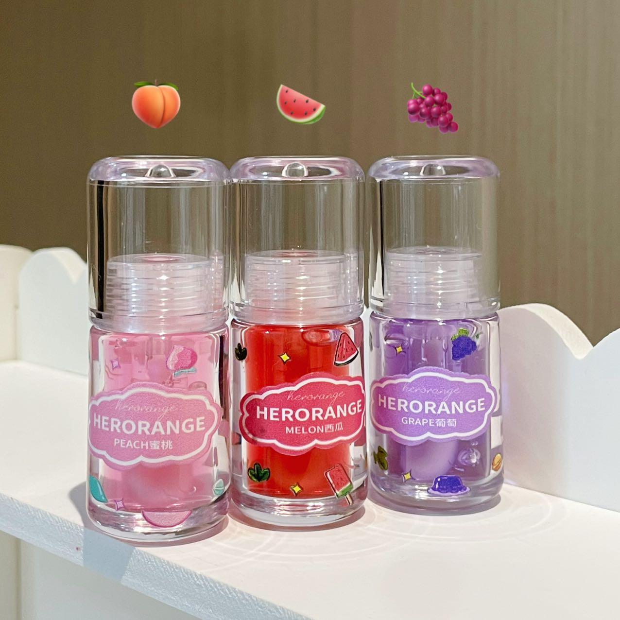 Fruit Lip Oil, 3 Counts Moisturizing Lip Gloss, Plumping Lip Care Product, Makeup Products For Women & Girls