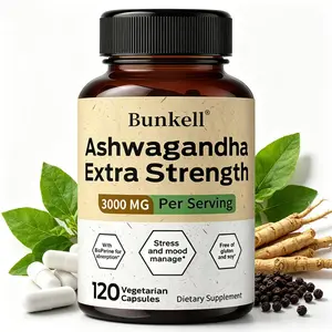 Bunkell Extra Strength Ashwagandha 3000mg - Stress & Mood Support Capsules