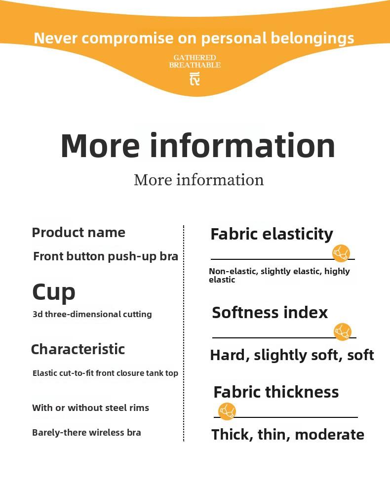 All Day Comfort Plus Size Cami Bra (5PCS) - Front Closure Wireless Push Up, Ultra Soft Breathable Fabric with Side Support & Lightweight Lift for Women -RR