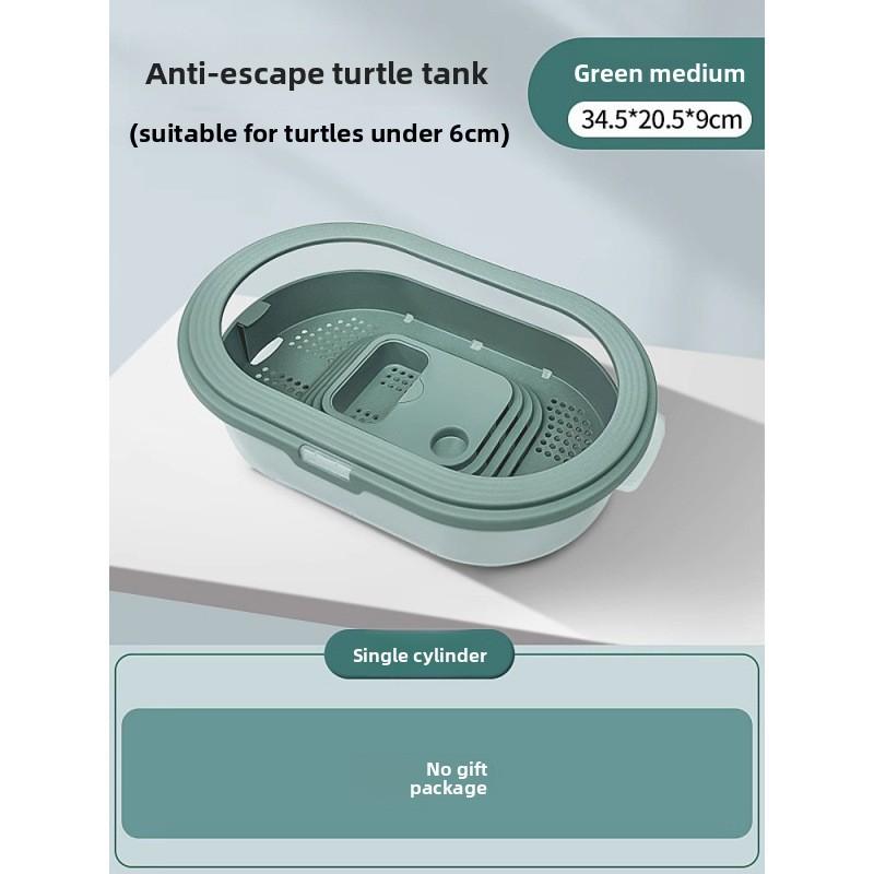 Turtle Tank for Home Use with Basking Platform Breeding Tank Ecological Tank Villa Plastic Turtle Basin Small Fish Tank