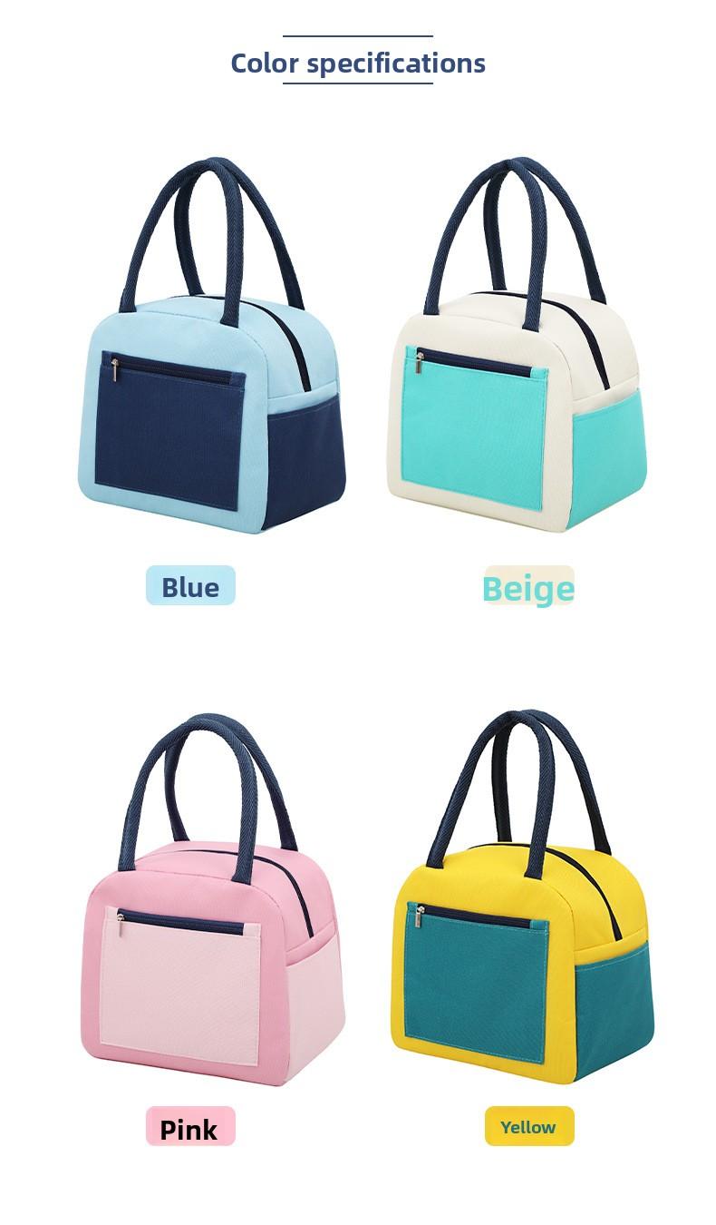 New simple lunch bag with large capacity, stylish portable lunch bag for outings, factory-made aluminum foil thickened insulated lunch bag