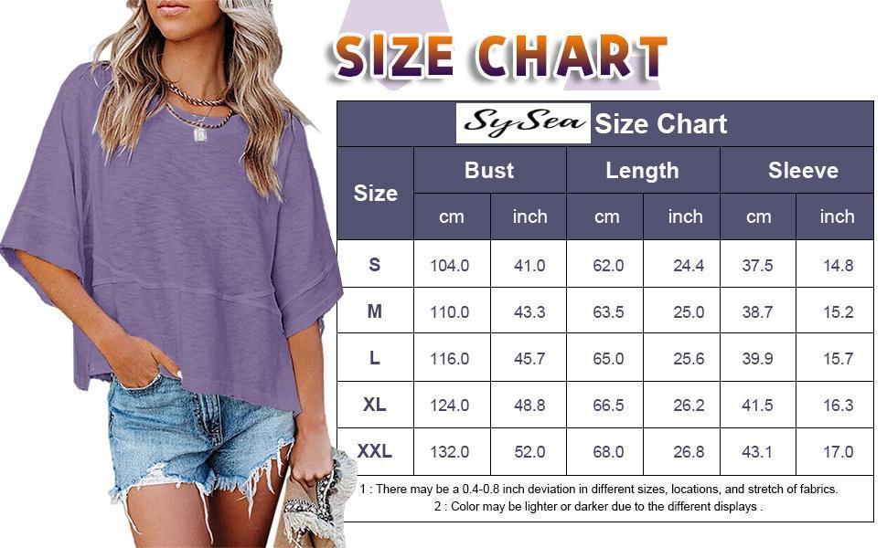 Imily Bela Women's Summer Casual Crewneck Batwing Half Sleeve T-Shirts Solid Color Loose Fit Cute Basic Flowy Tops Tees Blouses