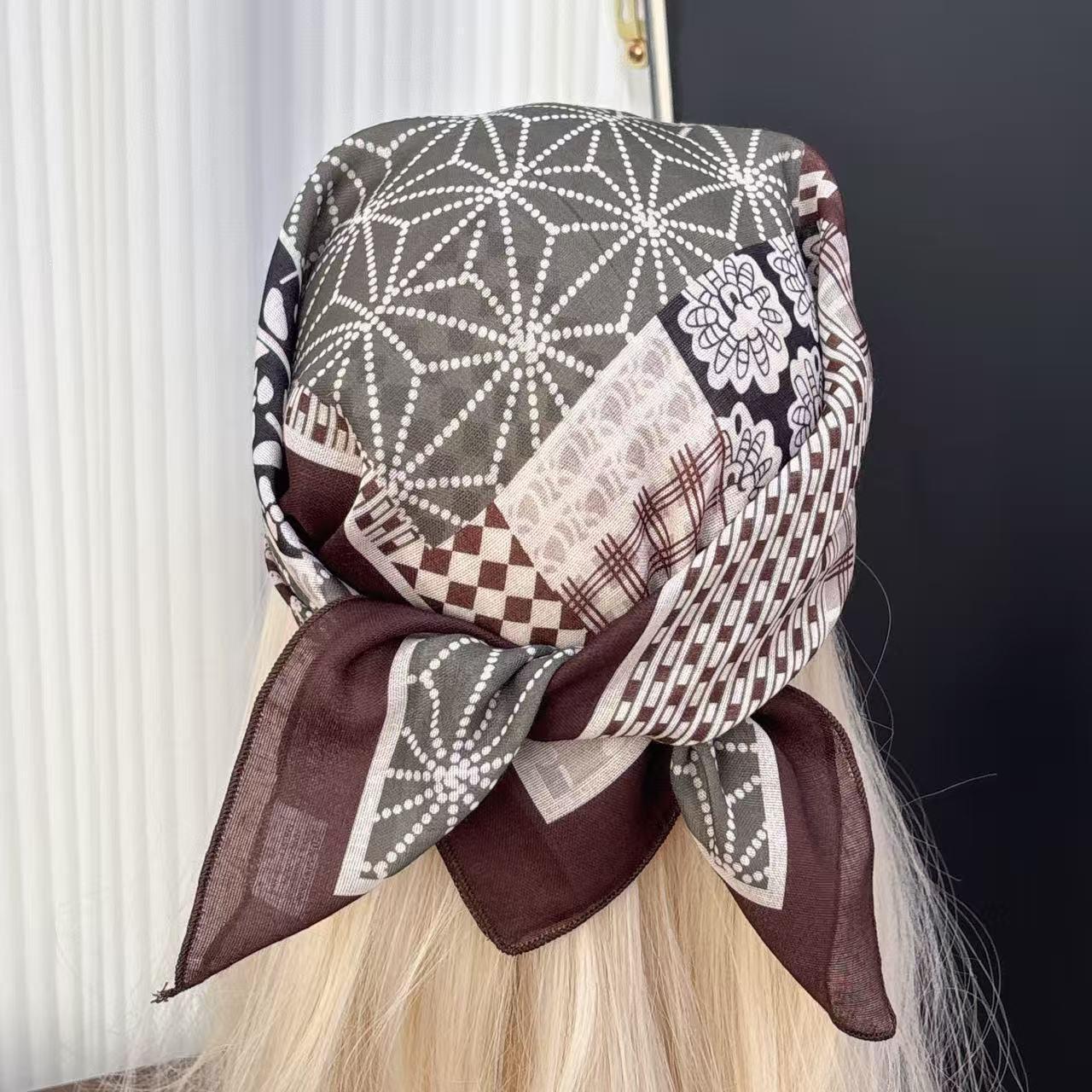 Vintage y2k millennial hottie headscarf female personality trend hip hop street dance square scarf popular accessories