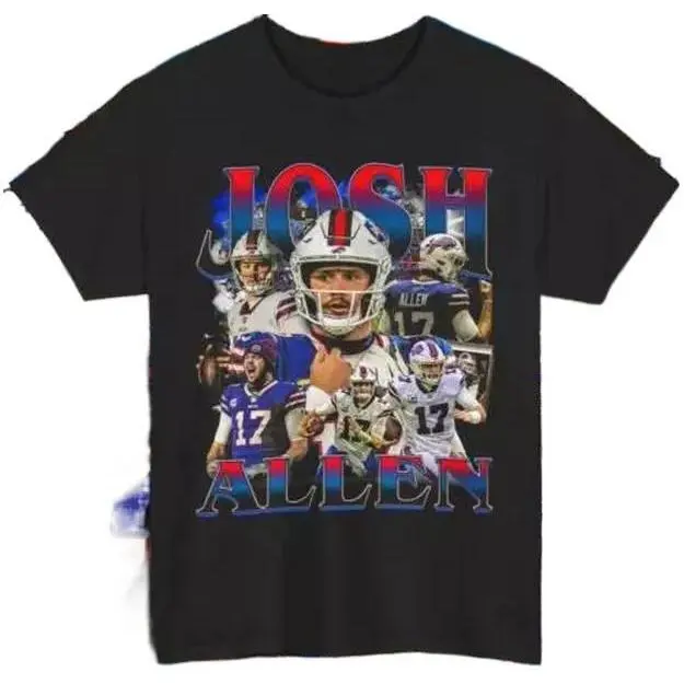 [Sale Up To 50%] Unisex Josh Allen T-Shirts Graphic Tee Vintage Buffalo Football Unisex, Apparel for Game Day, Gift for Football Fans