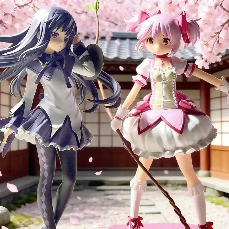 17cm Unisex Puella Magi Madoka Magica Akemi Homura PVC Action Figure, Without RC, Kawaii Accessories, Collectible Figure Art, Kids' Toy, Christmas Gift Decoration