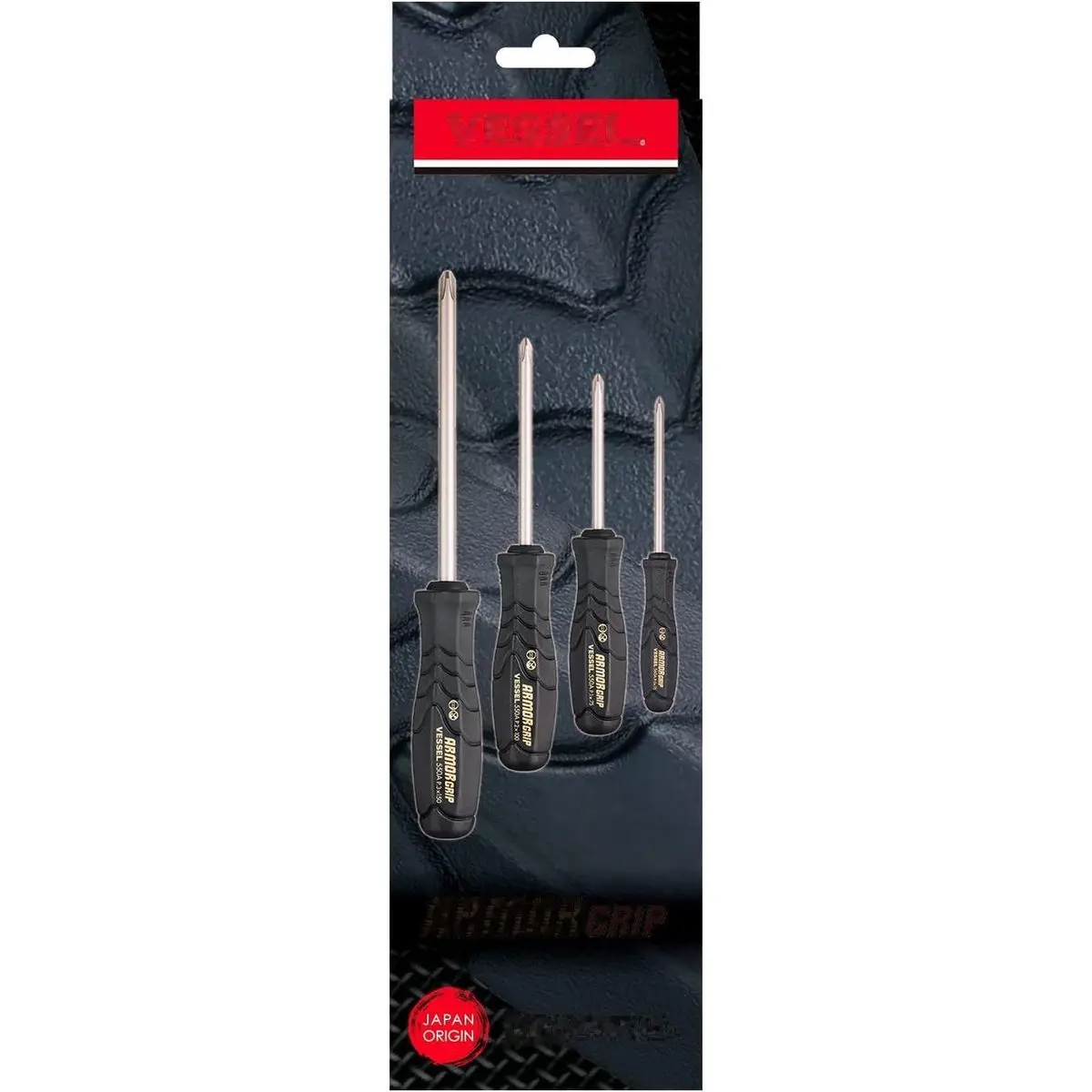 JIS Screwdriver Set, 4 Piece Precision Phillips and Slotted Drivers, Japanese Industrial Standard Tip for JIS Screws, DIY Repair, Home Workshop, Tool Kit