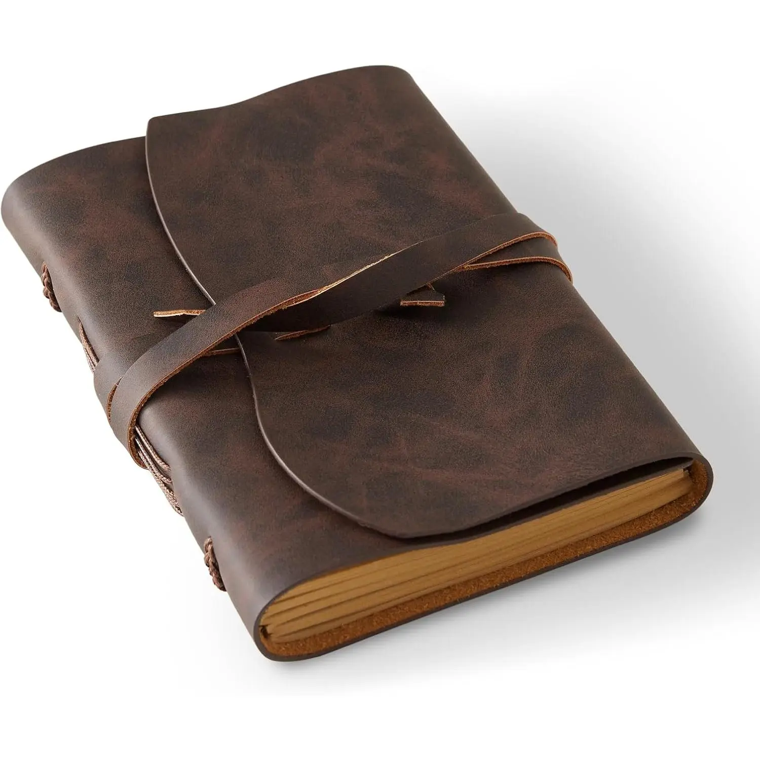 Leather Journal Notepad, Small Notebook 4.8x6.5 Inches, Mini Journal, Retro  Planner, Lined Diary  Style, Ideal for Women and Men, Artists, Travelers, Dark Brown