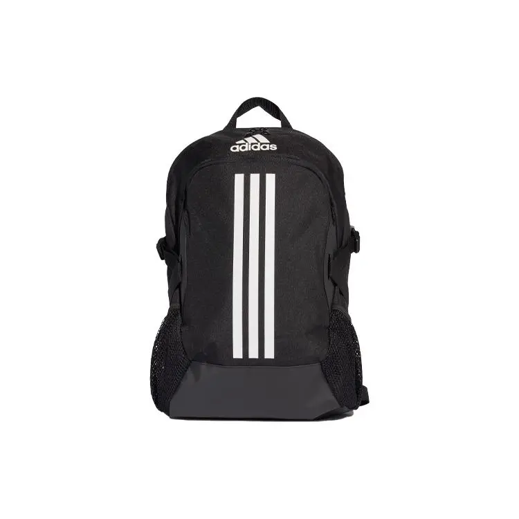 Adidas Large-Capacity Logo-Print Casual Sport Backpack for Men and Women, Polyester, Black