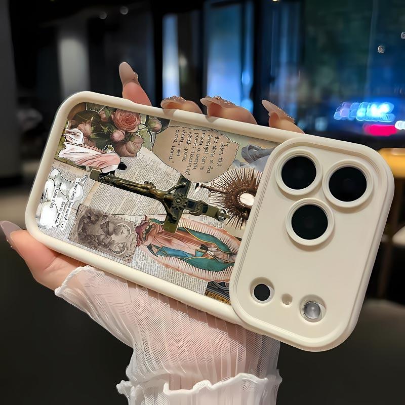 Mary ofthe Cross Soft&Flexible TPU Silicone Phone Case For iPhone 17 Pro Max AIR 16 15 14 13 12 11 Plus XSMAX Cases Durable|Shockproof|Full Camera Protection|Anti-Scratch|Anti-Fingerprint|Slim Fit|Gift For Girlfriend/Men/Women