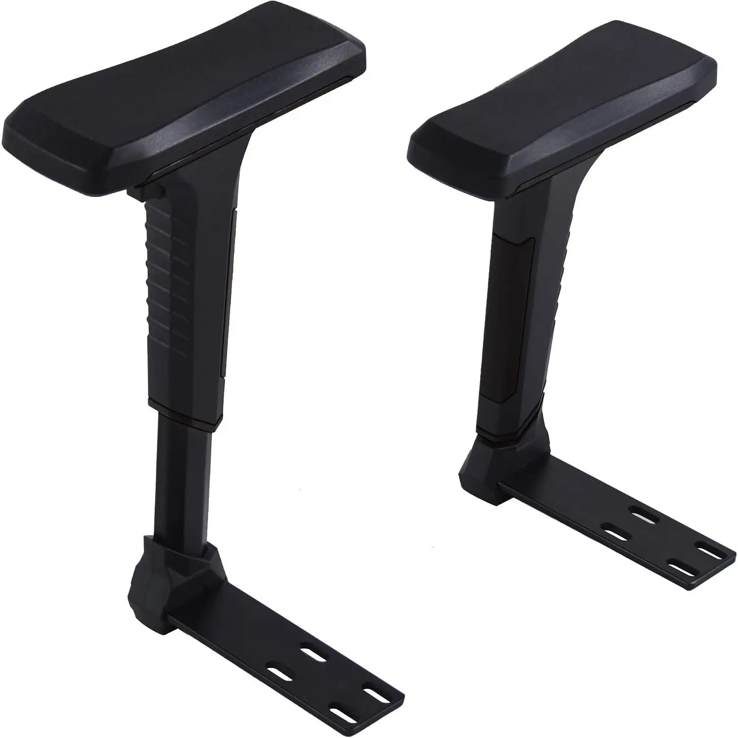 Height Adjustable Chair Armrest Pair, Gaming Boss Chair Arms Set Replacement 4D (Black)