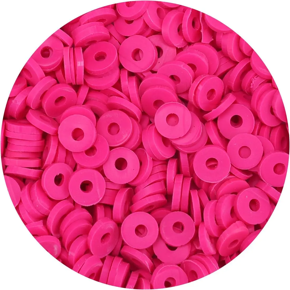 -2000pcs Hot  Clay Beads (6mm) for  Making, Heishi Bracelets, Necklace Earring Accessories, Crafts - Small Pack
