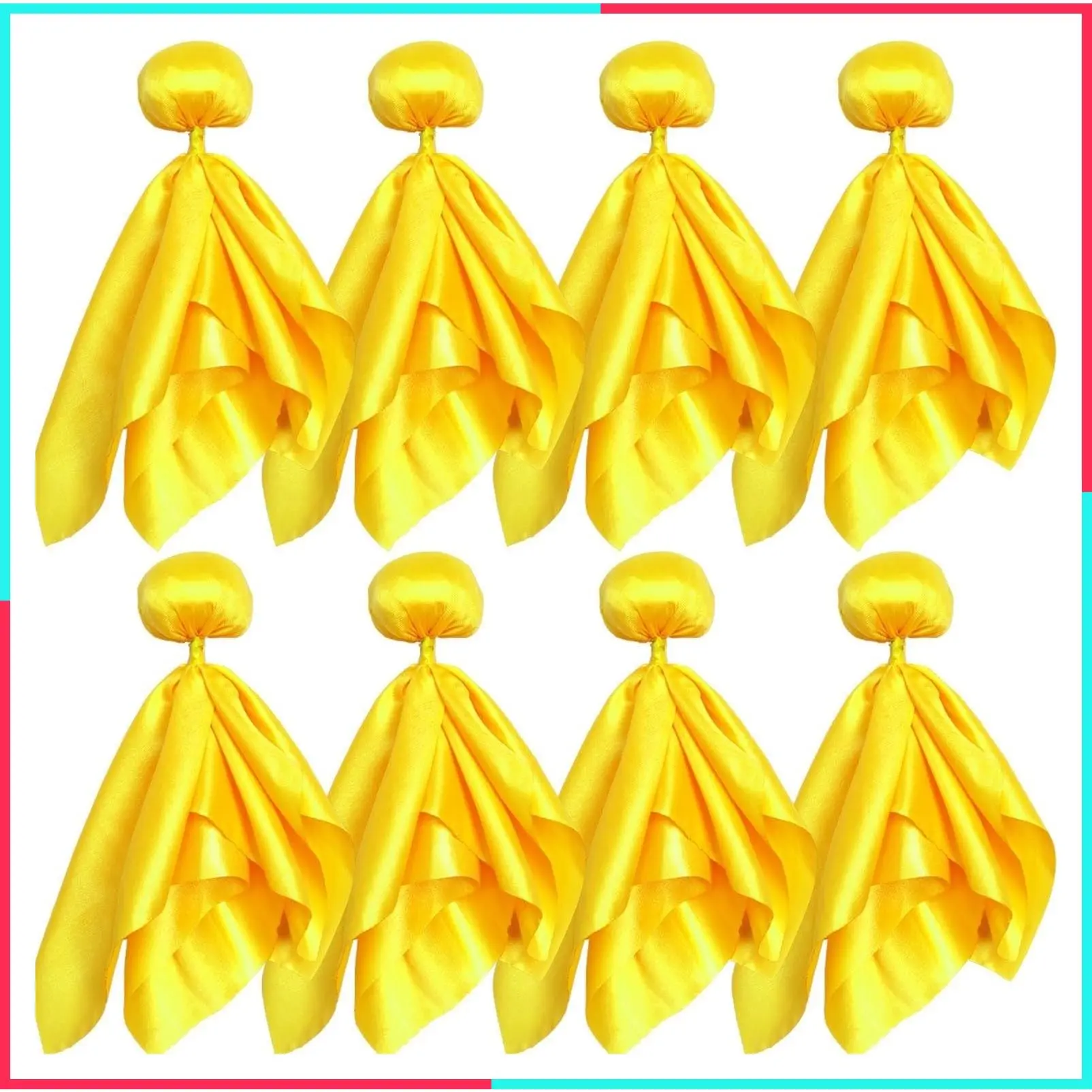 8 Pcs Yellow Penalty Flags for Football Referee, Lacrosse, Sports Fan Party Accessories, Super Bowl Party Decorations