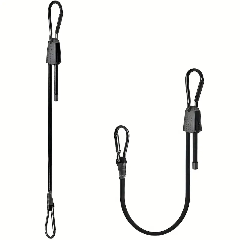 Adjustable Elastic Bungee Strap 2 Pack with Carabiner 39 78 118 Inch Heavy Duty Rubber for Outdoor Tent Bicycle Camping Gear Cargo and Vehicle Strapping