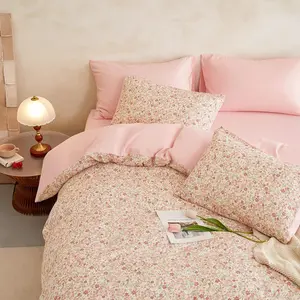 - Floral Comforter Set, Cute Vtage Flower Cottagecore Aesthetic for Women Teen Girls, Soft Lightweight Dorm Beddg, 3 count, Cream Pk, Full Size
