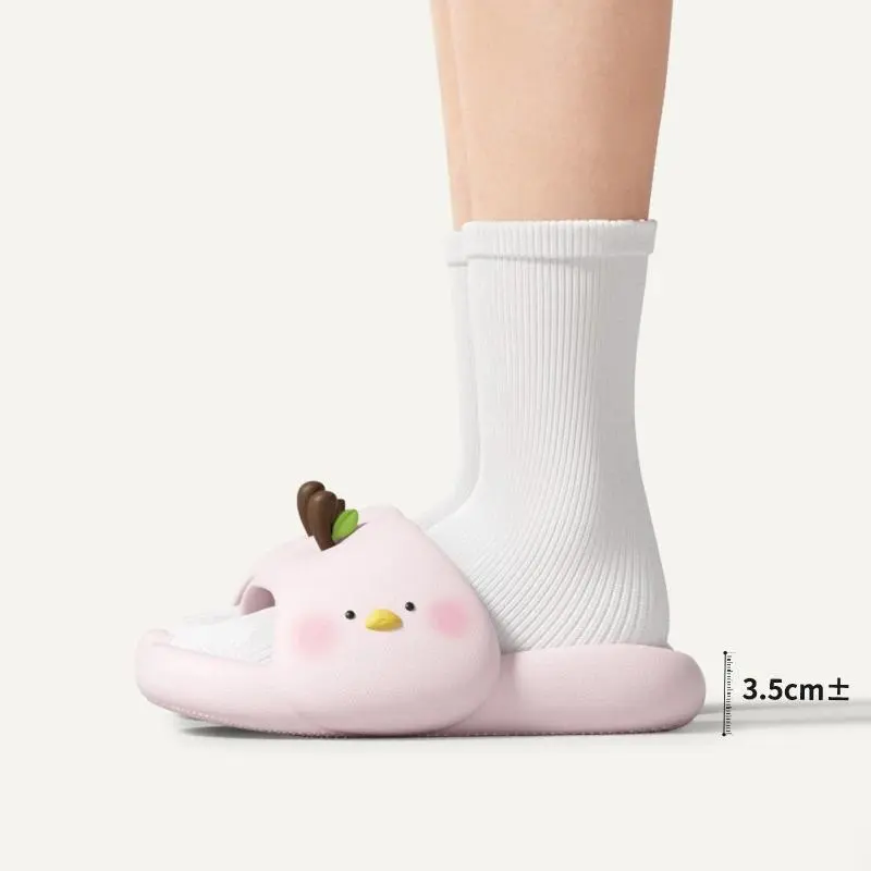 Cute Cartoon Duck Pear EVA Home Sandals New Bathroom Women's Slippers Anti Slip Outerwear Student Couple Parent Child Slippers