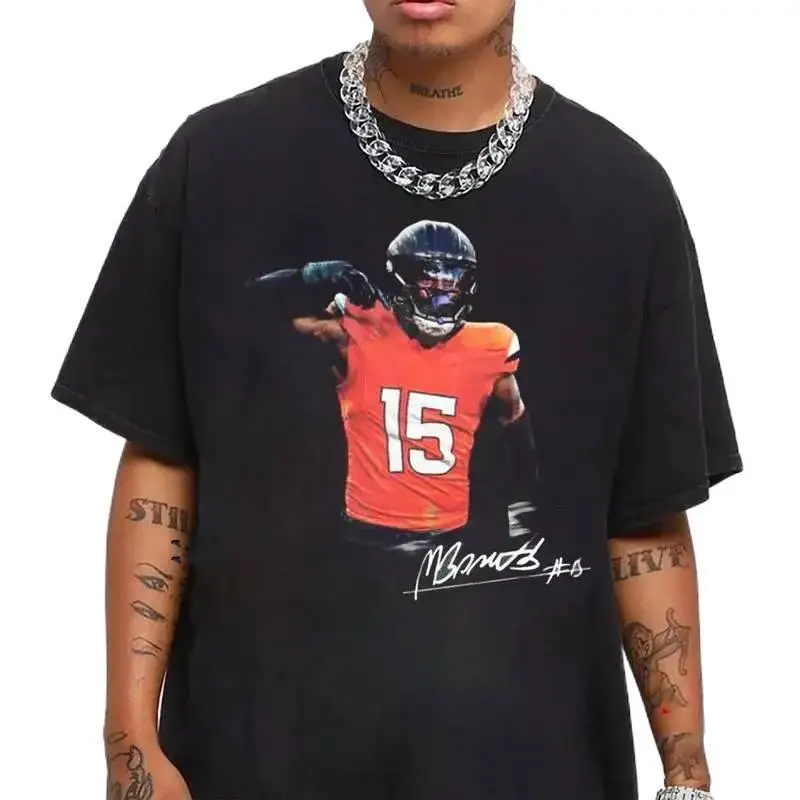 🏈 Vintage 90s Graphic T-Shirt for Men, Retro Football Player Top in Breathable Lightweight Cotton - USA-Made Casual Fan Gift, Shortsleeve, All Seasons, Fitted Cut, Tropical, Menswear, Classic, Round Neck, Tee, Graphic Print, Minimalist,Thermally Optimized