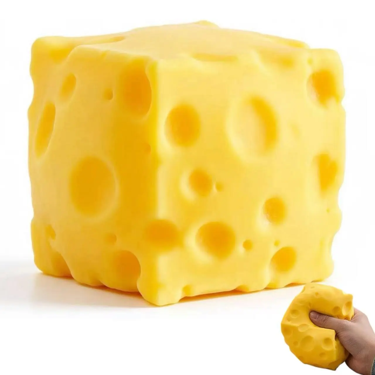 Cheese Squishies Fidget Toy, Soft Novelty Rebounding Sensory Stress Reliever, Food-Theme Relaxing Gift for Kids, Party Bag Filler & Sensory Room/Mental Health Home Supply, Fidget Toys