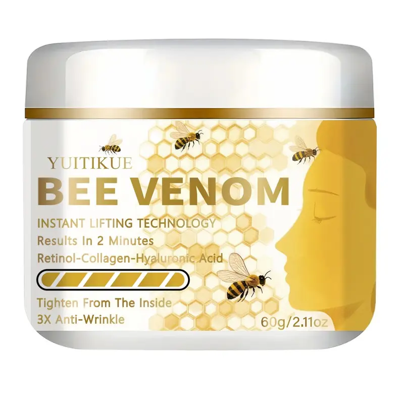 Yuitikue Bee Venom Instant Lifting Tightening Cream, 2-Minute Firming, 3x Anti-Wrinkle, Contains Retinol & Collagen, 60g, Skincare Essential