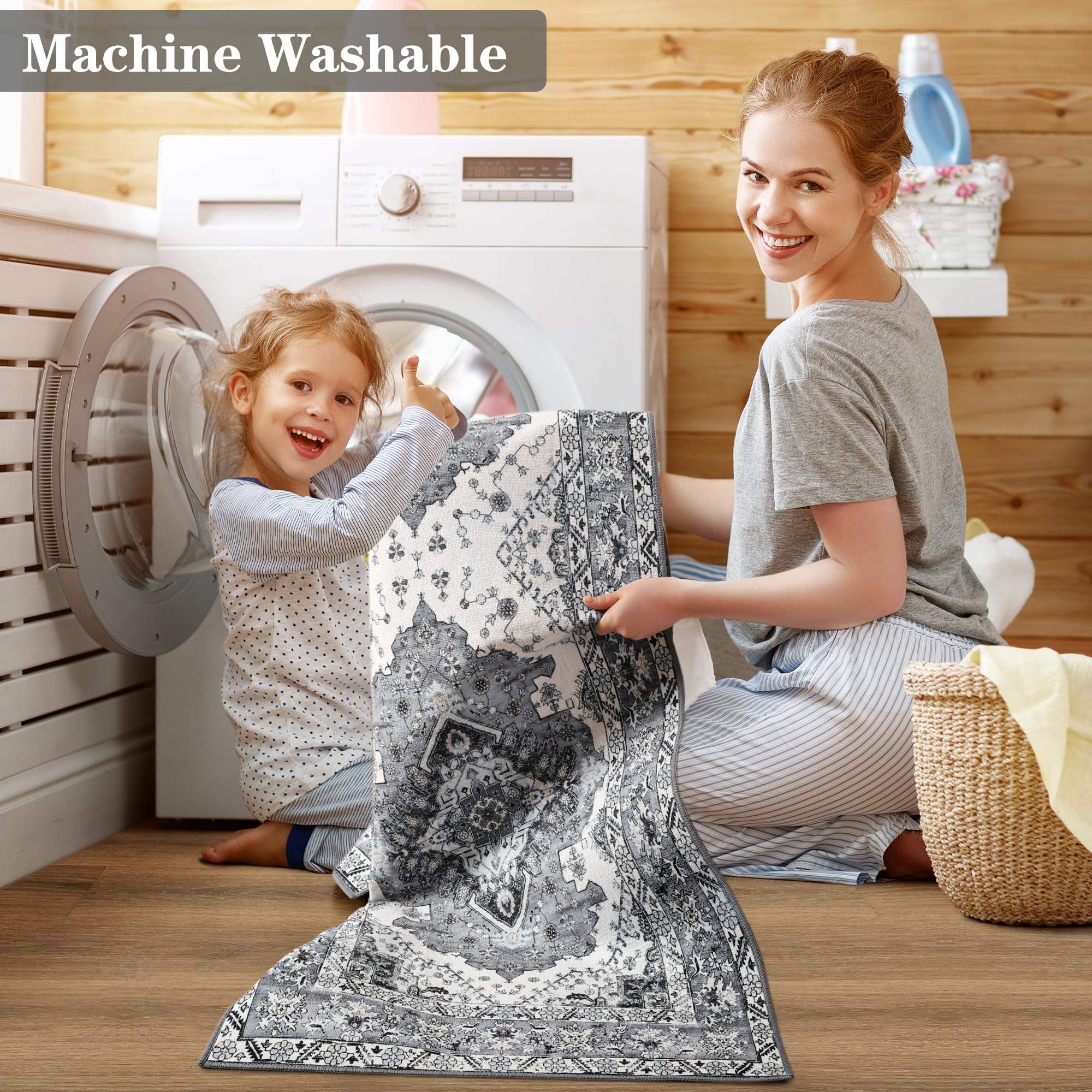 8x10 Area Rugs for Living Room, Vintage Machine Washable Rug,Low Pile Print Large Rug with Rubber Backing Non-Slip Carpet for Bedroom,Kitchen,Dining Room,Home Office,Home Decor,Black,Green, Grey,4x6,5x7,6x9,8x10 Feet 8x10 Area Rugs for Living Room, Vintage Machine Washable Rug,Low Pile Print Large Rug with Rubber Backing Non-Slip Carpet for Bedroom,Kitchen,Dining Room,Home Office,Home Decor,Black,Green, Grey,4x6,5x7,6x9,8x10 Feet