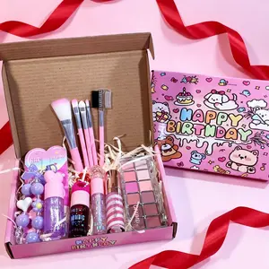 New High-Profile Cartoon Graffiti Makeup Organizer Box 10pcs, Birthday Makeup Gift Set, Includes Eyeshadow Palette, Brush Set, Lip Glosses, Makeup Kit Set