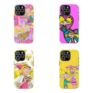Hey Arnold! Retro Y2K Cartoon Phone Case, Helga & Arnold Heart Aesthetic iPhone Protective,Cover For iPhone 17 Pro Max 16 15 14 13 12 11 for Samsung S21 S22 S23 S24 S25 Phone Case,Perfect Holiday Gift