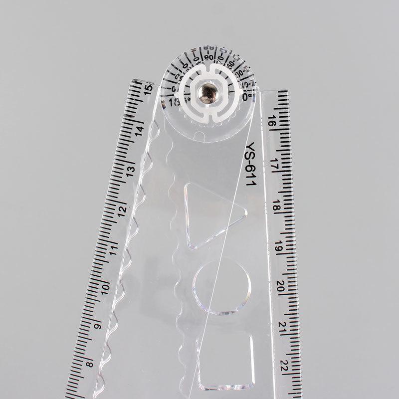 Clear Folding Ruler, Double Sided Scale, 2 Counts Durable & Shatterproof Precise Measuring Tool, Suitable for School Home Office, Classroom Supplies