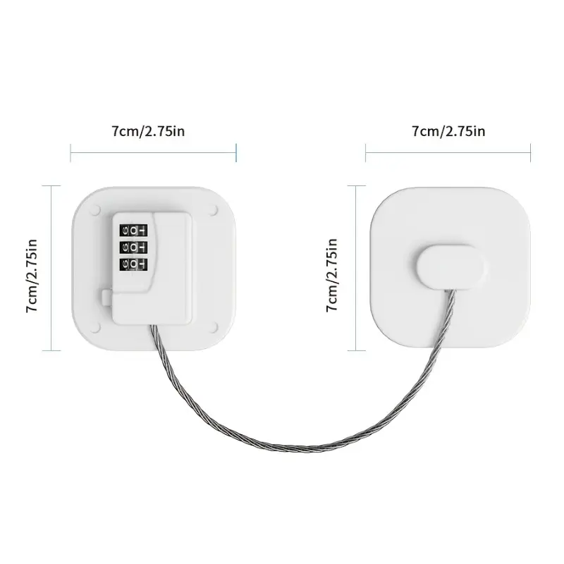Yitape Keyless Mechanical Password Lock, Strong Self-Adhesive Child & Pet Safety Security Lock, Fits Double Door Cabinets, Fridges, Drawers, Sliding Wardrobes