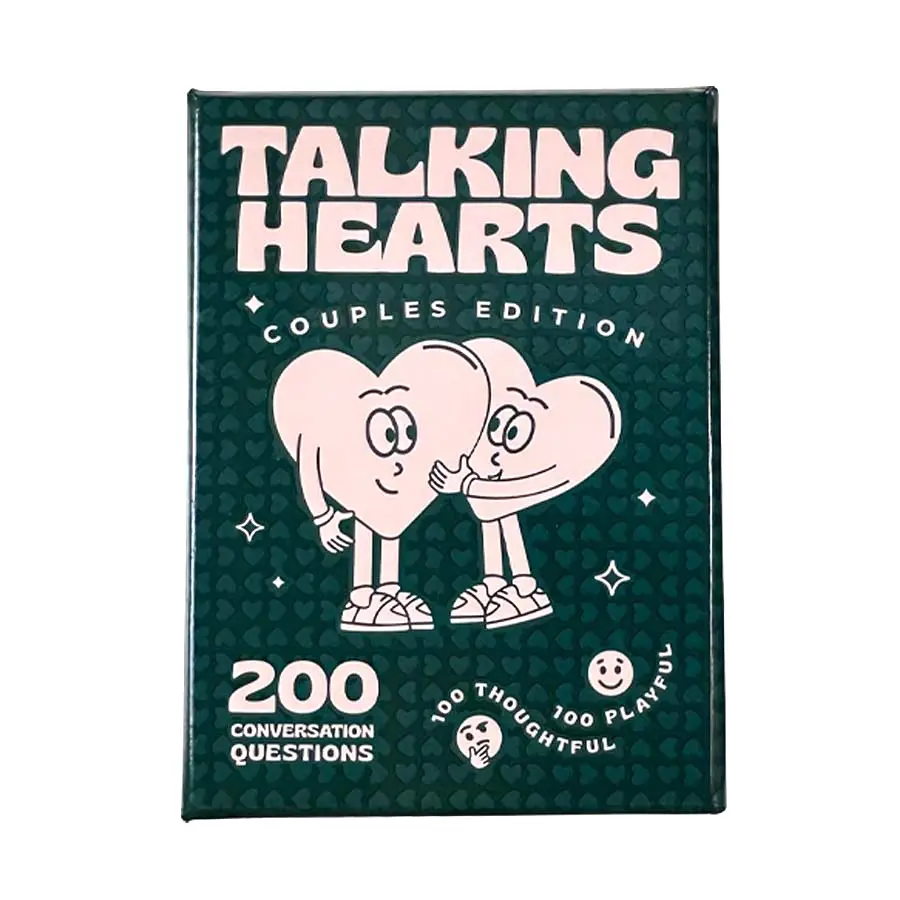 Talking Hearts Couples Edition Conversation Cards, 200 Fun, Thoughtful & Playful Relationship Romance Question Game for Couples, Romantic Date Night Card Game, Anniversary & Valentine's Gift