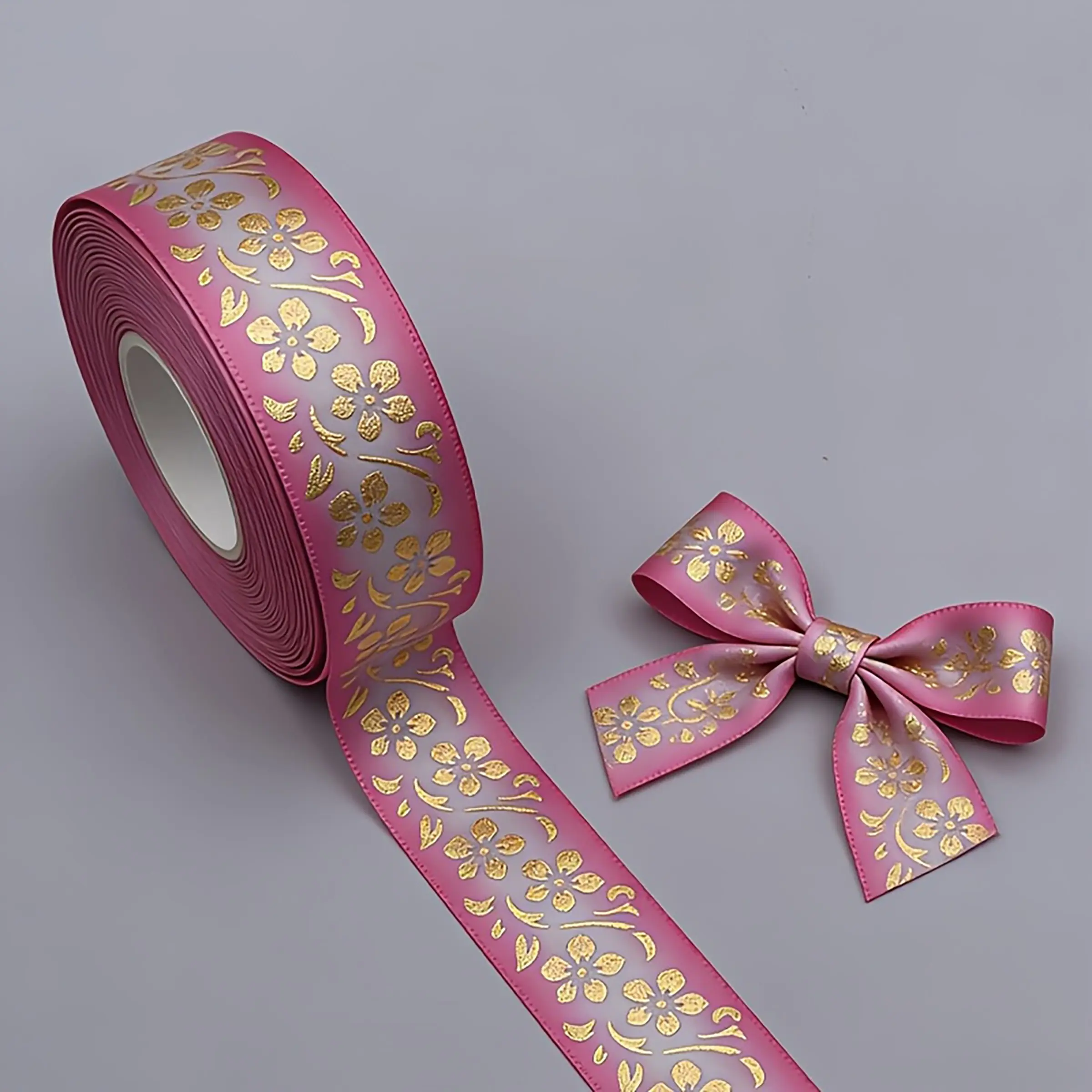 Gradient Satin Ribbon 2 Yards, Ideal for Gift Wrapping, Cake Decoration, Hair Accessories, DIY Crafts, Party Decorations