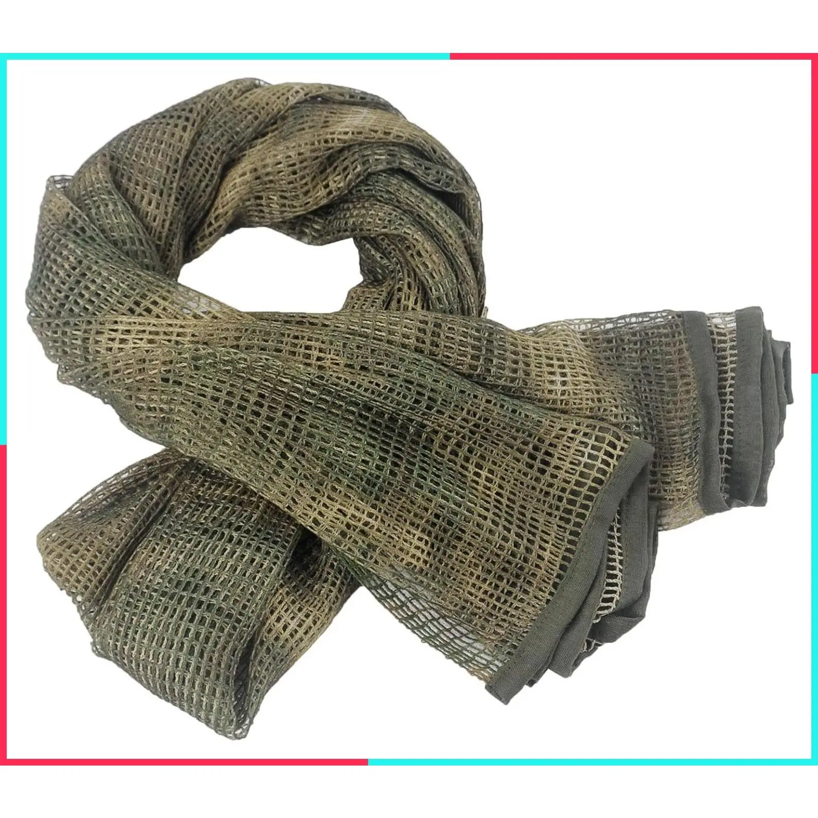 Tactical Neck Scarf Woodland Camo Desert Shemagh for Outdoor Sports