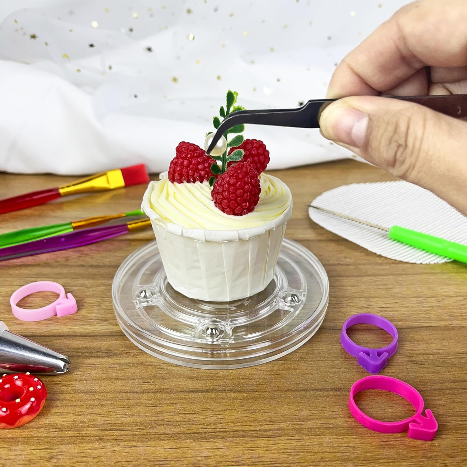 56 count Cookie Decorating Kit Supplies Including  Turntable Decoration Brushes Scribe  Piping Bags Icing Tips for Cookie Cupcake Cake Decorations