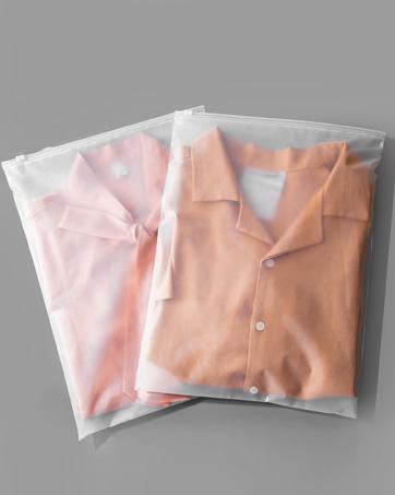 100pcs Clothing Packaging Bags for Shipping - 10x13 Inch Plastic Frosted Bags for Travel Storage or Small Businesses- Zipper Apparel Bag for Shirts, Socks, Underwear, and Documents -No Vent Holes