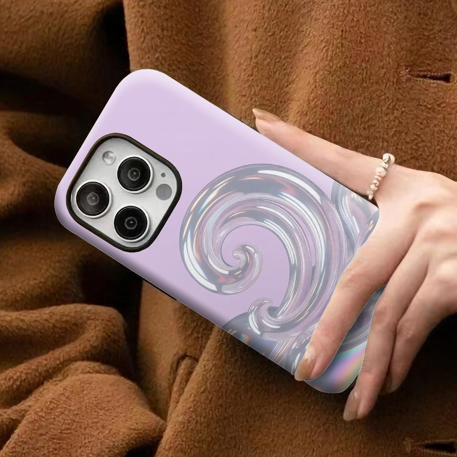 iridescent, swirl, wave Soft And Hard Two-In-One Film Printed Full Pattern Case For IPhone 16 15 14 13 1211 Pro Max Plus Phone Case