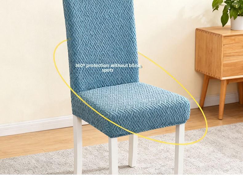 Long Plaid Jacquard Chair Cover, Universal Household & Club Dining Chair Slipcover for Home Use
