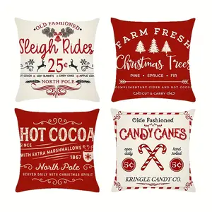 1PC Christmas Decoration Pillow (Set + core) - Family Sofa Sofa Bed Chair Vibrant winter decoration - 100% polyester, outdoor and indoor use, machine washable, soft and comfortable, Christmas gift
