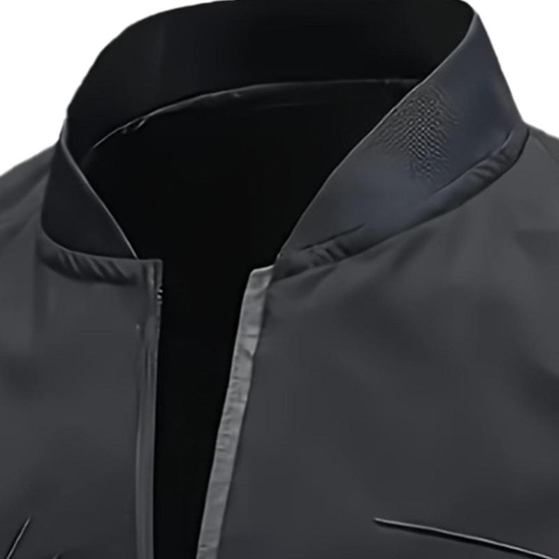 Men's Letter Embroidered Pilot Jacket Casual Coat, Versatile Letter Embroidered Top Baseball Jersey Casual Coat Spring and Autumn, Casual Baseball Collar Zipper Long Sleeve Jacket, Zipper Jacket, Polyester Fiber Jacket, Suitable for Spring and Autumn Outd