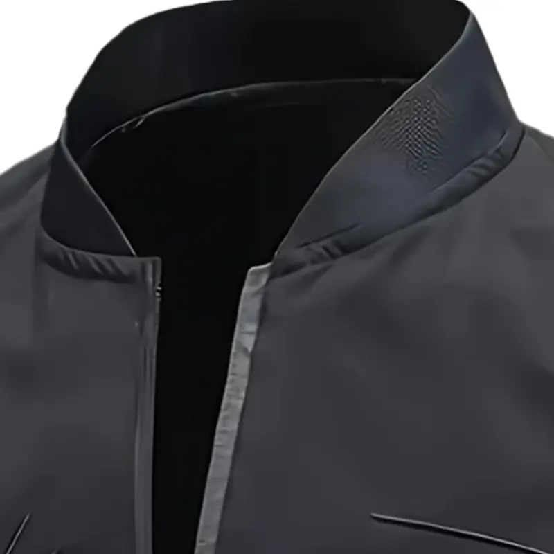 Men's Zip-Up Pilot Jacket - Sporty Chic Fitted Long-Sleeve Polyester Outerwear with Pockets, Letter Embroidery, Machine Washable Zip Up Sportswear for Casual Use Men's Zip-Up Pilot Jacket - Sporty Chic Fitted Long-Sleeve Polyester Outerwear with Pockets, Letter Embroidery, Machine Washable Zip Up Sportswear for Casual Use