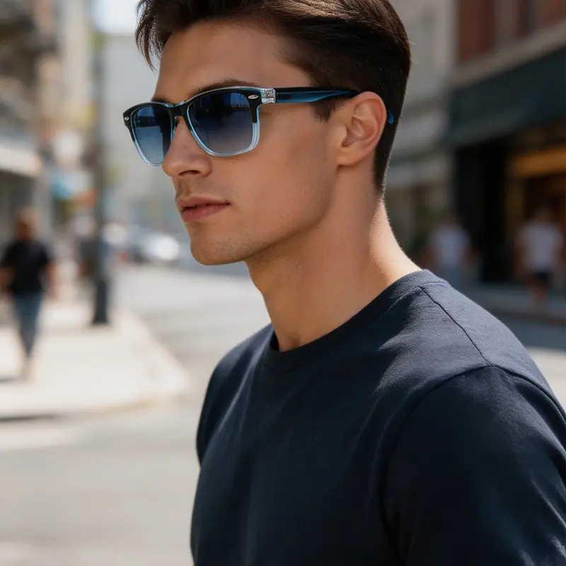 Unisex Simple Style Plain Color Sunglasses, Trendy Casual TR90 Frame Sunglasses for Everyday Use, Fashion Accessories for Outdoor Activities, Polarized Eyewear, Fashionable Sunglasses