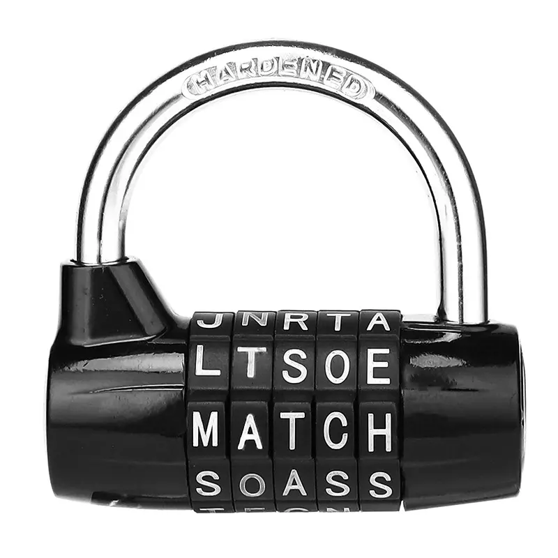 5-digit combination padlock made of alloy for gym, cabinet, yard door, warehouse door, bicycle, motorcycle, secure U-shaped code lock, Anti Theft Padlock