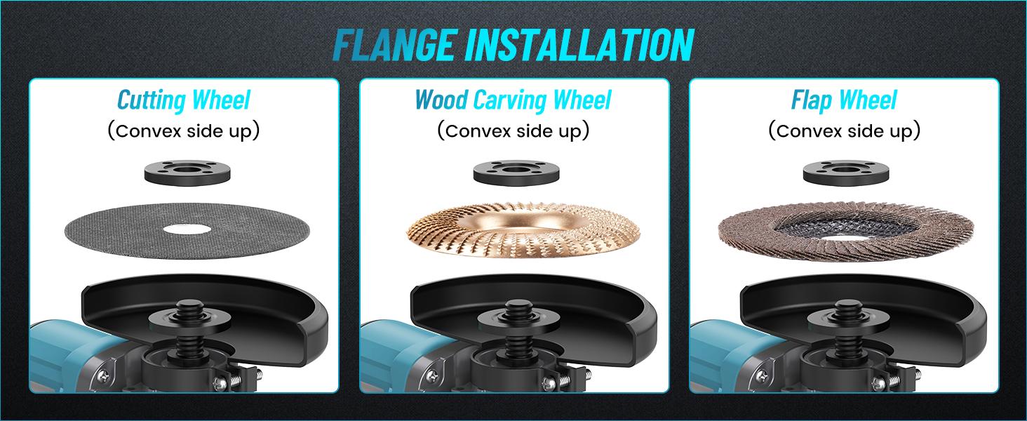 SEESII Cordless Angle Grinder Kit with 2x4.0Ah Batteries, 10000RPM Brushless Electric Metal Grinder w/ 4-1/2" Cutting Wheel, Flap Wheel, and Wool Carving Wheel for Precision Cutting & Grinding