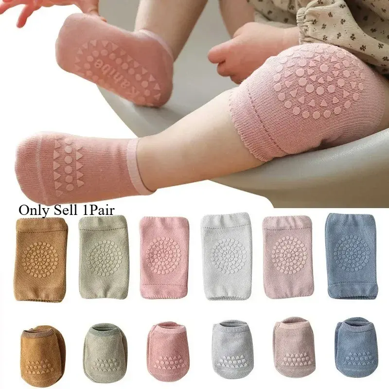 Baby Crawl Kneepad Breathable Infant Floor Play Kneecap Protector, Toddler Knee Shield Elbow Guard, Non-Slip Leg Warmer Kneelet, Newborn