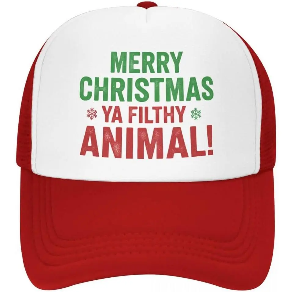 funny christmas trucker hat for women Party Christmas holiday hat foam Two Tone Trucker Hat