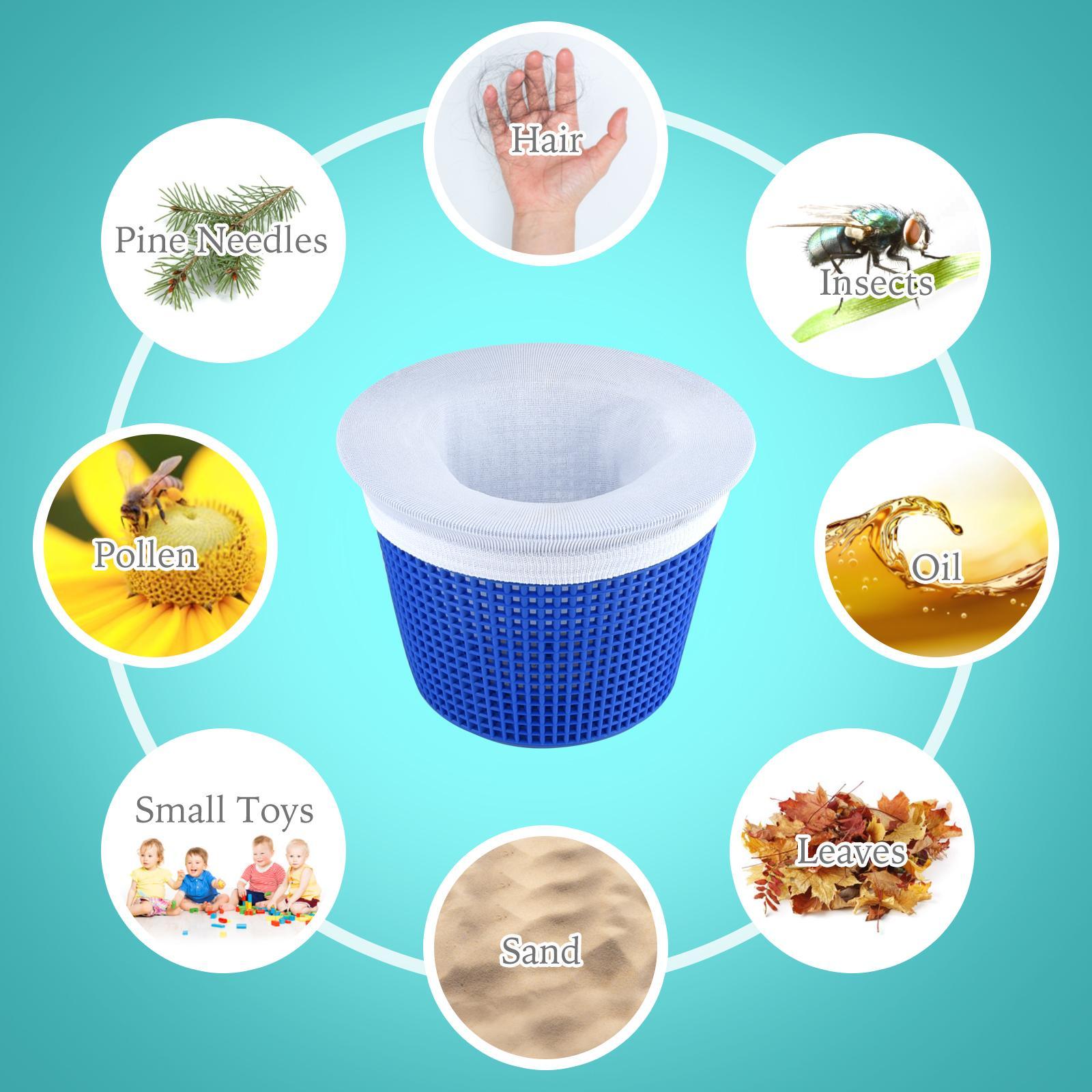 Pool Skimmer Socks Dual-Layer Mesh Technology for In-Ground & Above Ground Pools Effective Filtration Reusable Solution 13cm x 22cm, Pool Accessories, Nylon Pool Skimmer Socks Dual-Layer Mesh Technology for In-Ground & Above Ground Pools Effective Filtration Reusable Solution 13cm x 22cm, Pool Accessories, Nylon