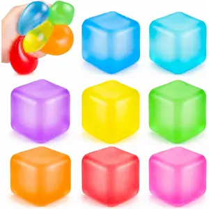 8 Pcs Stress Cubes Fidget Toys 8 Colors Stress Balls for Kids Adults Teens Stress Relief Squishy Squeeze Balls for Party Favors Classroom Prizesfidget toys