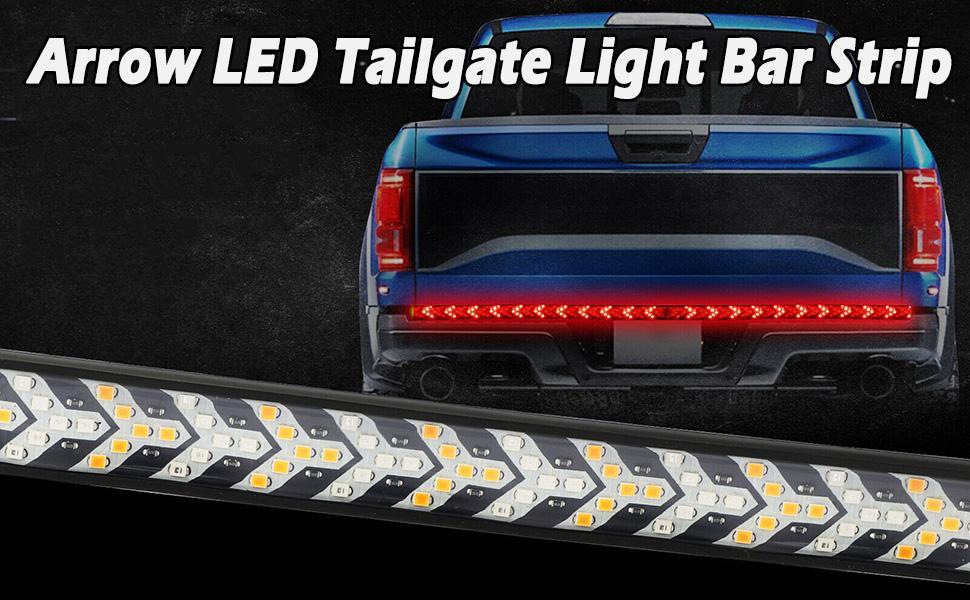 LED Tailgate Running Light Kit, Bar Strip for Truck, Strobe (Flashing) Brake Flexible Switchback Red Amber Yellow Sequential Turn Signal board Light (48 Inch) Suitable for repair Light Bar with Connector LED Tailgate Running Light Kit, Bar Strip for Truck, Strobe (Flashing) Brake Flexible Switchback Red Amber Yellow Sequential Turn Signal board Light (48 Inch) Suitable for repair Light Bar with Connector