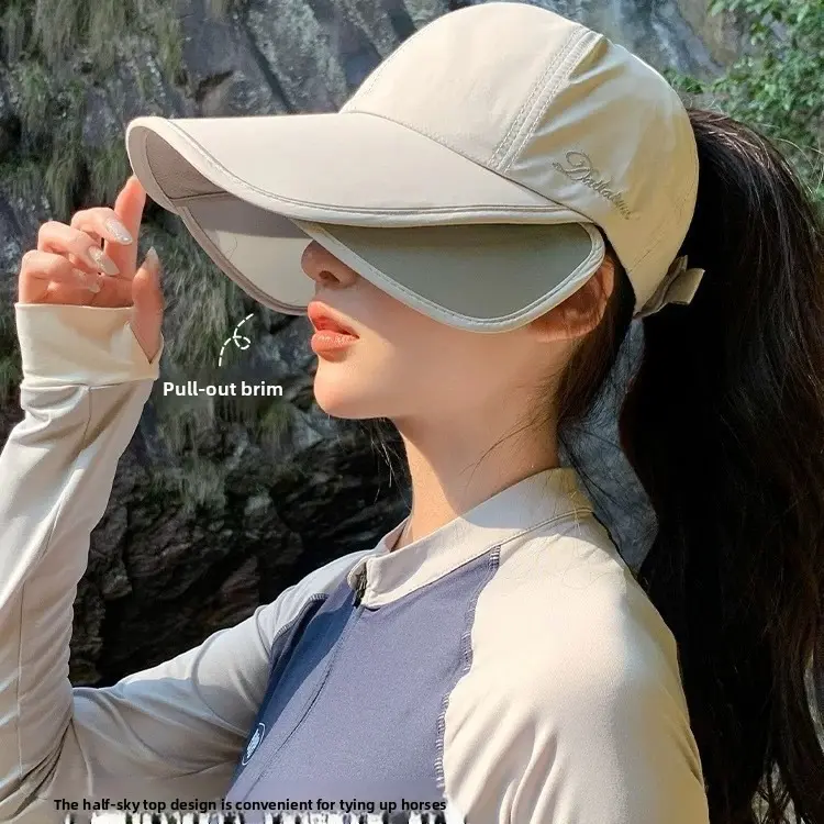 Summer sun protection hat women's enlarged brim outdoor sports cap sun cover UV protection