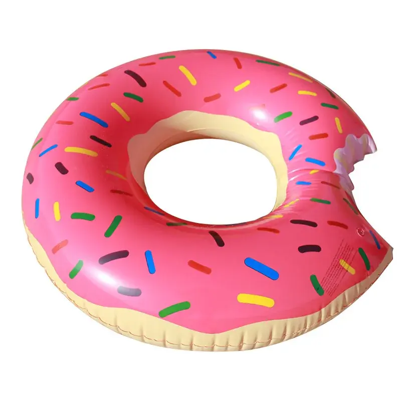 Giant Inflatable Donut Pool Float - Insta-Worthy Lounging Toy, Easy Inflation/Deflation, Durable No-Battery-Needed Water Toy for Adults & Kids