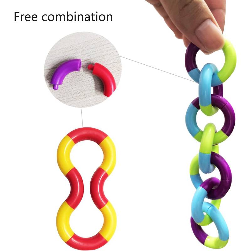 3pcs Tangle Fidget Toy Twisting Sensory Toy Hand-Eye Coordination Toy Anxiety Relief Finger Toy for Kid Adult Fine Motor Skills
