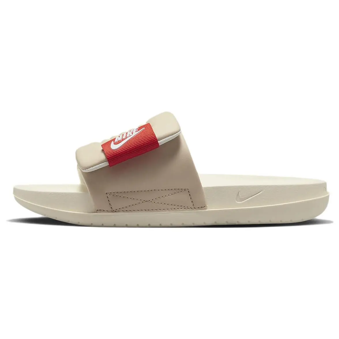 Nike Offcourt Adjust Slide Women’s Slip-Resistant Thong Sandals in Beige and Red Verifiable, with credentials and supporting global authentication